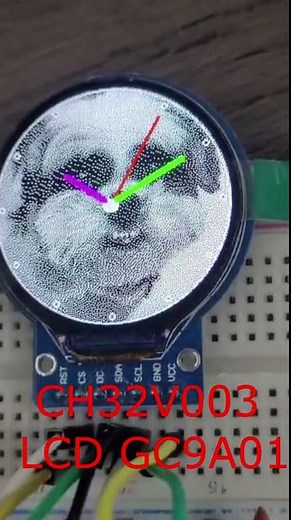 CH32V003 - LCD TFT GC9A01 #ch32v003 #smartwatch #arduino #lcd #tft