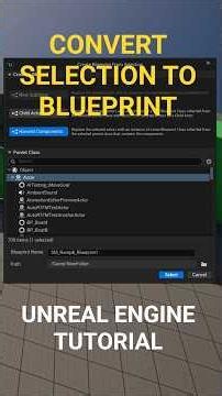 Convert Selection into a Blueprint in Unreal Engine #UnrealEngine #UE #GameDev #IndieDev #FYP