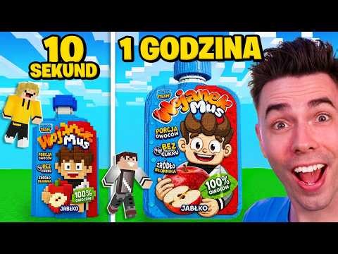 10 SEKUND vs 1 GODZINA w ZBUDUJ MUS WOJANKA w Minecraft!