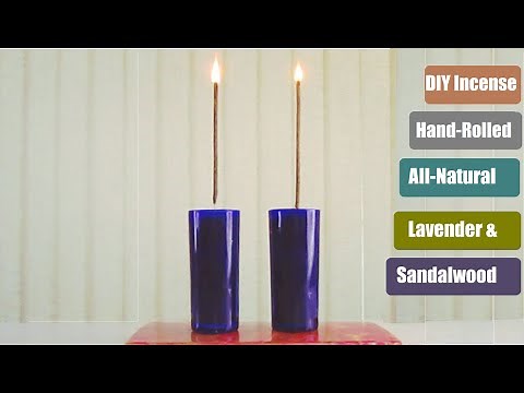 Easy Hand-Rolled Herbal Incense Sticks || All-Natural || Lavender/ Sandalwood || 2 Methods || Recipe
