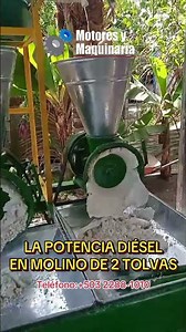 THIS IS HOW CORN IS GROUND AT FULL POWER with a DIESEL ENGINE! 🤯🔥 #mills #nixtamal #elsalvador #g...