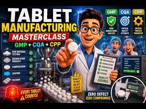 Tablet Manufacturing Masterclass | GMP + CQA + CPP #gmp #pharmaindustry