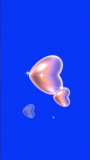 Romantic glowing hearts animation 💖 green screen love effect #shorts #heart #greenscreen #short