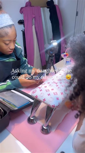 Dajanae💕Bay Area•Oakland Ca “Nail Tech | Asking my daughter if she could do my nails once again😩🤣 @nailzby_kirah @damirgaither Subscribe to YouTube channel link in my bio💕... | Instagram