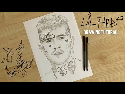 How to draw LIL PEEP CryBaby | R. I. P. | Drawing tutorial
