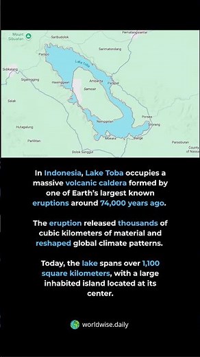 The eruption that reshaped Southeast Asia. Lake Toba was formed by one of the largest...