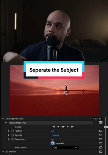 If your subject isn’t standing out enough, try this in Premiere Pro. Use the Object Mask tool to isolate your subject and bring down the background exposure for a cleaner, more cinematic image. Small adjustment, big difference. Better subject separation = a stronger frame. #premierepro #videoediting #editingtips #filmmaker #contentcreator