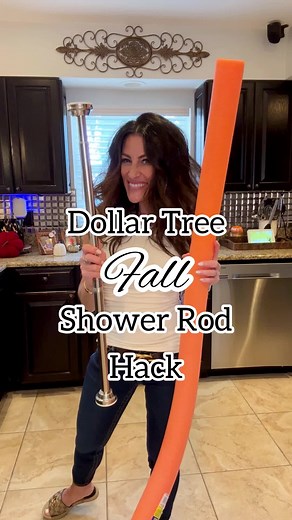 DIY Dollar Tree Fall Shower Rod Hack | Affordable Seasonal Decor Ideas