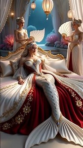 🌊👑 “Ocean Empress at Rest | Ultra-Realistic Mermaid Palace Fantasy”🌊👑#midjourney