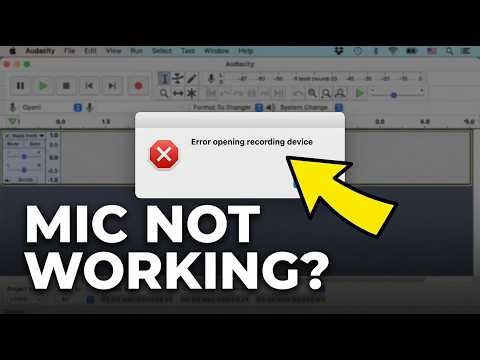Fix "Error Opening Recording Device" in Audacity – Step-by-Step Guide