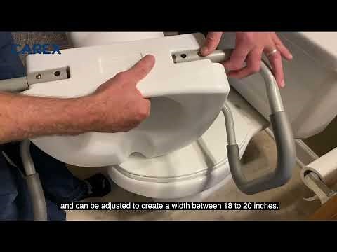 Carex E-Z Lock Raised Toilet Seat with Adjustable Arms - Unboxing, Installation, and Review