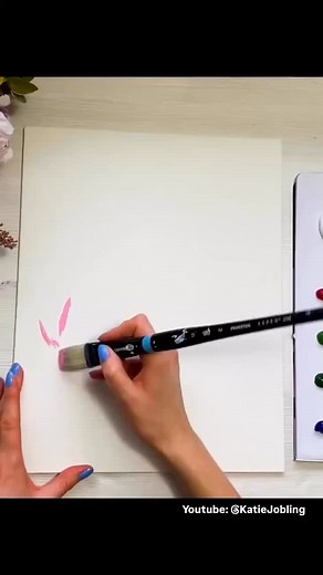 Katie Jobling | Artist  on Instagram: "Painting Impressionist Peony Flowers in acrylics  Full tutorial on my YouTube Channel (@KatieJobling) make sure to tag me in your version!  #PaintingTips #LearnToPaint #tutorial #AcrylicPainting"