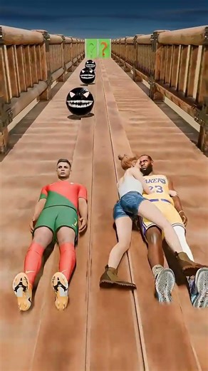 Lebron James vs Ronaldo GTA V New Kiss or Save Run Funny Epic Challenge! Copy