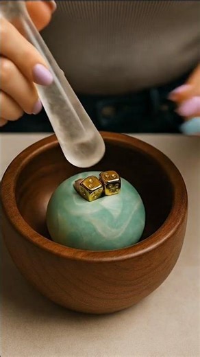 【4k】【asmr】 Amazonite ball Collapse ASMR — Golden Light Melts Under Pressure