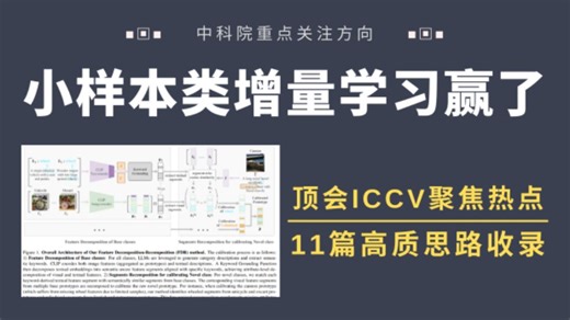 中科院小样本类增量学习赢麻了！ICCV今年聚焦热点，收录11篇高质思路