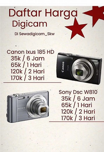 Sewa digicam pertama di singkawang🩵 Yang mau booking bisa ke ig @sewadigicam_skw #digicam #sonydscw810 #ixus185 #singkawang #singkawanginformasi