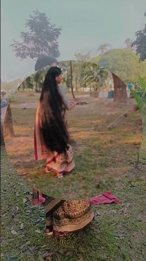 long hair diva paru's garden visit | showing off beautiful long locks