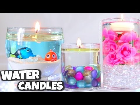 DIY WATER CANDLE - Vase Centerpiece Candles - How To | SoCraftastic