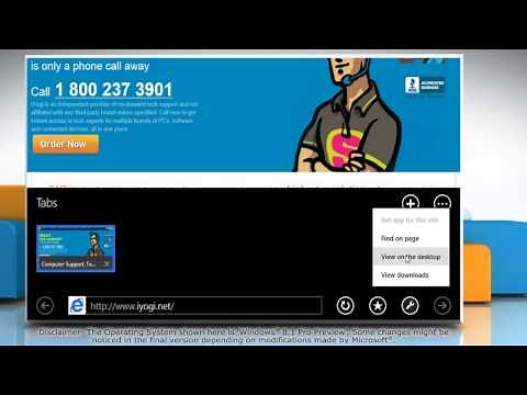 How to switch Internet Explorer® View from Metro UI to Classic UI in Windows® 8.1