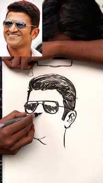 Puneeth Rajkumar Drawing 😱 #puneethrajkumar #puneetsuperstar #ajmeralam #art #drawing