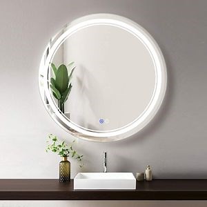 [Hot Item] LED Lighted Bathroom Wall Mounted Mirror for Makeup Home Hotel Vanity Anti Fog Dimmable Waterproof Vertical Horizontal