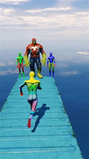 GTA 5 Epic Water Minions Spiderman Jump/Fails Ep 618 #shorts​