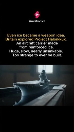 When Britain Tried to Build a Ship from Ice #shortvideo