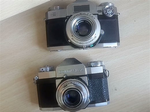 两款蔡司伊康contaflex镜间快门单反拆机研究对比改动修复