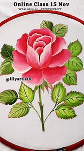 Rose Painting tutorial Explanation Yt channel - Lily artist fabric works [Rose Painting , Fabric Painting , painting , Reel ] #reel #rosepainting #fabricpainting #painting | Lilyartist fabric works