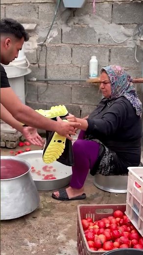 Organic Tomato Paste #villagecooking