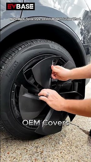 Model Y Juniper 19 Inch Wheel Covers for Tesla Crossflow Wheels Spiral Style Aero Hubcaps 4PCS