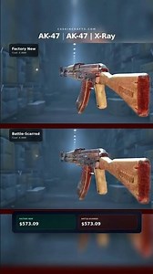 CS2 wear: Factory New vs Battle-Scarred — AK-47 AK-47 X-Ray #cs2 #cs2skins