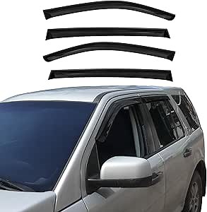 OMAC Window Visor Vent Rain Guard Deflector for VW Tiguan 2018-2024 Smoke 4 Pcs