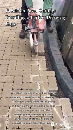 Precision Paver Cutting: Installing a Perfect Driveway Edge