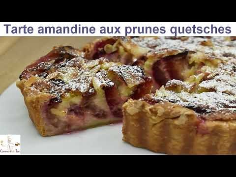 Tarte amandine aux prunes "quetsches" - tarte au quetsche - recette avec prune quetsche