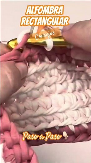 "🔷 How to Make a Rectangular Rag Rug Step by Step 🧶 (Perfect Corners and Easy)"