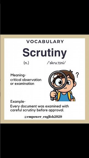 REPRIEVE, SCRUTINY, WILDERNESS #english #vocabs #vocabulary