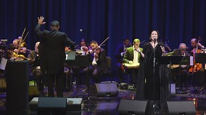 Alf Leila wi Leila -National Arab Orchestra Tributo a Um Kulthoum y Asmahan Dirigido por: Michael Ibrahim & Elie Karam King Abdulaziz Center for World Culture, By Saudi Aramco - Saudi Arabia November 22 - 23 Alf Leila wi Leila - Baligh Hamdi Vocalista: Mai Farouk Orquesta: Megan Gould. Violin: Naji Azar, Houssam Azzam, Bengisu Gokce, Laura Harada, Jumanah Hassan, Mounir Makhoul, Insia Malik, Raymond Nassif, Mario Rahy, Ceren Turkmenoglu, Sachiyo Yoshimoto. Viola: Charbel Antoun, Marandi Hostette