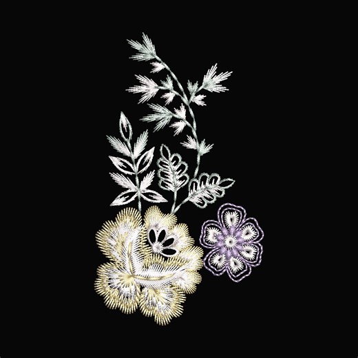 Floral Vine Machine Embroidery Design | Botanical Flower Embroidery Pattern | Modern Floral Embroidery | Digital Embroidery File - Etsy