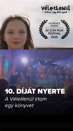🏆 Már a 10. díját nyerte el a Véletlenül írtam egy könyvet! 🎬 🎞️ Lakos Nóra megható családi filmje újabb nemzetközi elismeréseket zsebelt be: a világ legrégibb gyerekfilmfesztiválján, a csehországi Zlín Filmfesztiválon elnyerte a fesztivál közönség által odaítélt fődíját, valamint a szakmai zsűri elismerő oklevelét is. 🏅 A Nemzeti Filmintézet támogatásával készült alkotás ezzel már tíz fesztiváldíjnál tart, köztük a tallinni Black Nights fődíja, a montreáli gyerekfilmfesztivál fődíja és a le