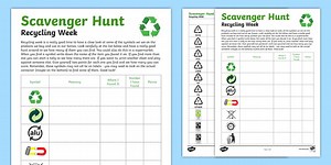 Recycling Week Scavenger Hunt