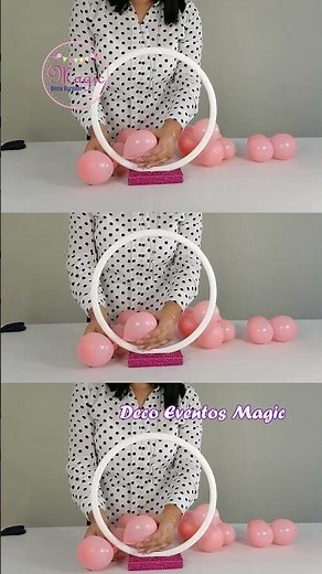 🎀✨ Quick and beautiful idea to decorate your 15th birthday with balloons and a hoop