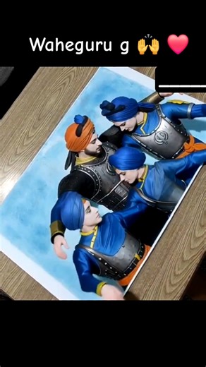 Sher Sardar | Chaar SahibZaade Drawing | Hugging each Other | #shorts #Artist_Bhawan #sahibzaade