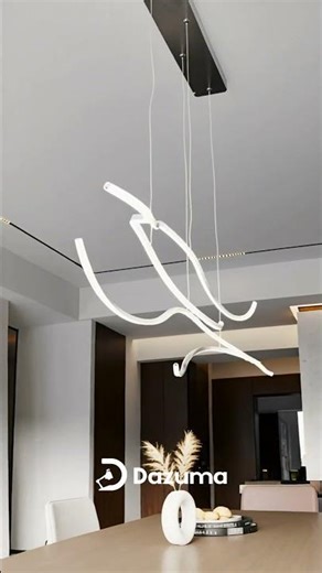 Wave Linear Hanging Branch Chandelier | Modern LED Island Lighting by dazuma #dazuma #light
