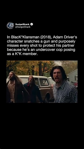 In BlacKkKlansman (2018) Adam Driver felt a little too comfortable with this role