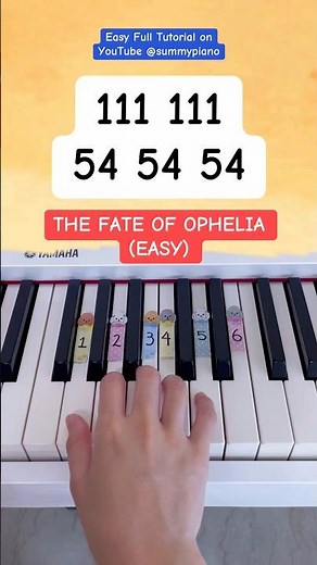 The Fate of Ophelia - Taylor Swift (Piano Tutorial) #easypianotutorial