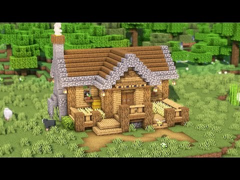 How To Build a Survival Starter House in Minecraft | Starter House Tutorial