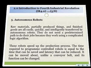 2.0 Introduction to Fourth Industrial Revolution (IR4.0)