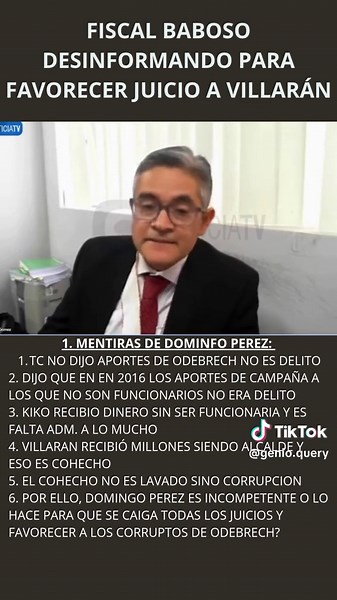Domingo perez quiere traerse abajo cado villaran con pretexto del fallo TC Cócteles que no tiene nada que ver. #tiktokviral #creatersearchinsights porky muñoz ibai #paratii #tutorial via expresa view sub tribunal congreso