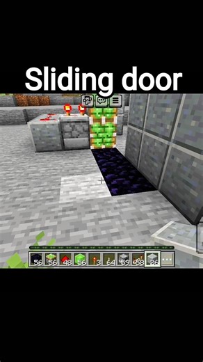 Minecraft bulid sliding door #shortvideo #viralshort#minecraftshorts